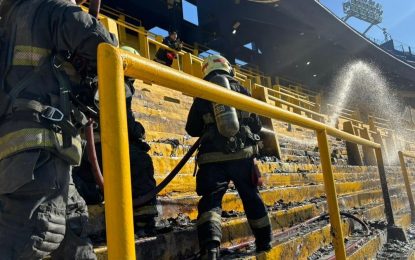 Incendió en la Bombonera: el motivo del fuego en una de las populares de la cancha de Boca