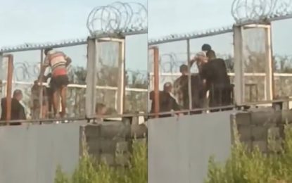 intentaron entrar a robar en un supermercado y quedaron atrapados en el alambrado