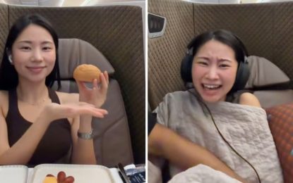 Una influencer se grabó gritando en un avión y tuvo que dar explicaciones sobre su ataque de pánico: «Fue real»