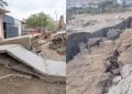 Comodoro Rivadavia: las impactantes fotos de los destrozos que dejó el desplazamiento del cerro Hermitte
