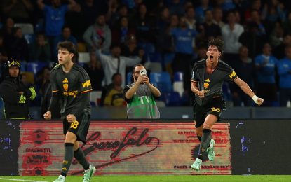 Doblete de Balerdi y gol de Soulé: la Roma de los argentinos le empató 3-3 al Napoli